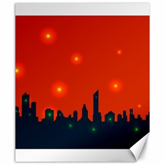 City Light Night Lights Evening Canvas 20  X 24  by Wegoenart