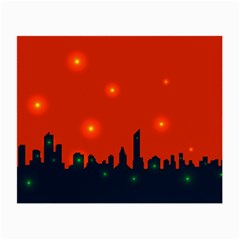 City Light Night Lights Evening Small Glasses Cloth (2-side) by Wegoenart