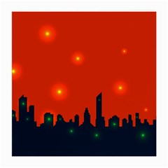 City Light Night Lights Evening Medium Glasses Cloth (2-side) by Wegoenart