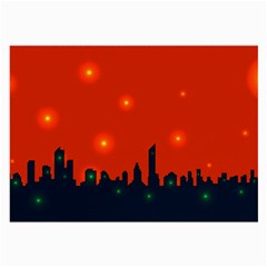 City Light Night Lights Evening Large Glasses Cloth by Wegoenart