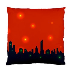 City Light Night Lights Evening Standard Cushion Case (two Sides) by Wegoenart