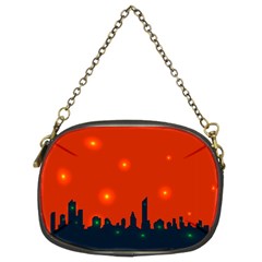 City Light Night Lights Evening Chain Purse (two Sides) by Wegoenart