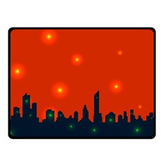 City Light Night Lights Evening Fleece Blanket (small) by Wegoenart