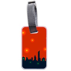 City Light Night Lights Evening Luggage Tags (two Sides) by Wegoenart