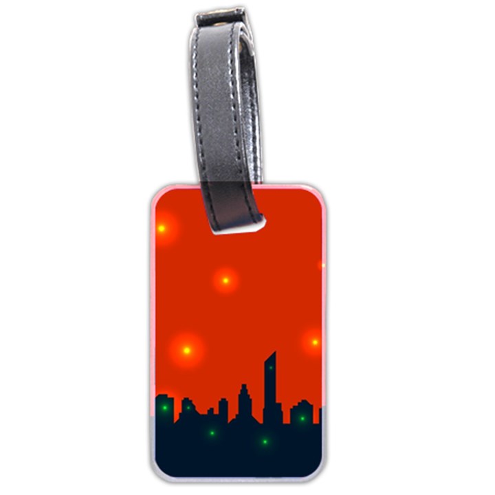 City Light Night Lights Evening Luggage Tags (Two Sides)