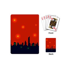 City Light Night Lights Evening Playing Cards (mini) by Wegoenart