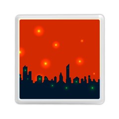 City Light Night Lights Evening Memory Card Reader (square) by Wegoenart