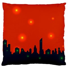 City Light Night Lights Evening Large Cushion Case (one Side) by Wegoenart