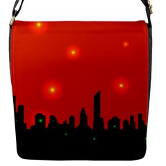 City Light Night Lights Evening Flap Closure Messenger Bag (s) by Wegoenart