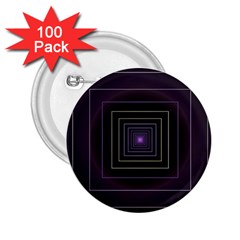 Fractal Square Modern Purple 2 25  Buttons (100 Pack)  by Wegoenart