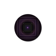 Fractal Square Modern Purple Golf Ball Marker