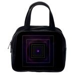 Fractal Square Modern Purple Classic Handbag (One Side) Front