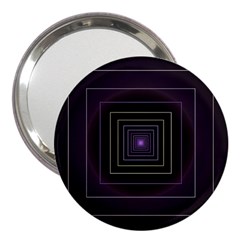 Fractal Square Modern Purple 3  Handbag Mirrors by Wegoenart