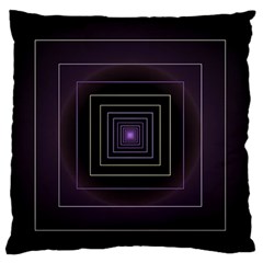 Fractal Square Modern Purple Large Flano Cushion Case (two Sides) by Wegoenart