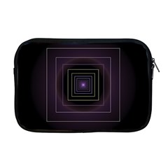 Fractal Square Modern Purple Apple Macbook Pro 17  Zipper Case by Wegoenart