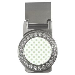 Green Dots Modern Pattern Paper Money Clips (cz) 