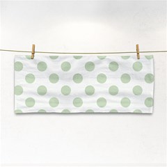 Green Dots Modern Pattern Paper Hand Towel by Wegoenart