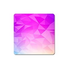 Low Poly Triangle Pattern Square Magnet by Wegoenart