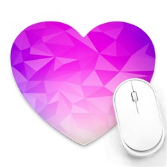 Low Poly Triangle Pattern Heart Mousepads by Wegoenart