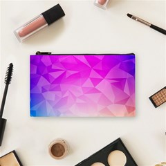 Low Poly Triangle Pattern Cosmetic Bag (small) by Wegoenart