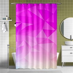 Low Poly Triangle Pattern Shower Curtain 48  X 72  (small)  by Wegoenart