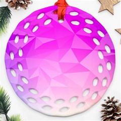 Low Poly Triangle Pattern Ornament (round Filigree) by Wegoenart