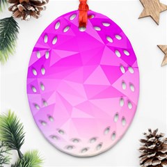 Low Poly Triangle Pattern Ornament (oval Filigree) by Wegoenart