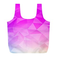 Low Poly Triangle Pattern Full Print Recycle Bag (l) by Wegoenart