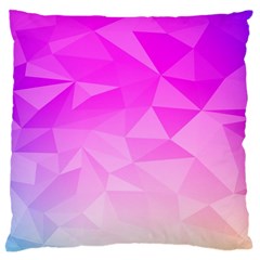 Low Poly Triangle Pattern Large Flano Cushion Case (two Sides) by Wegoenart