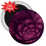 Fractal Blossom Flower Bloom 3  Magnets (100 pack) Front