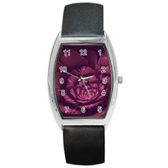 Fractal Blossom Flower Bloom Barrel Style Metal Watch by Wegoenart