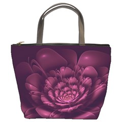 Fractal Blossom Flower Bloom Bucket Bag by Wegoenart