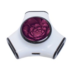 Fractal Blossom Flower Bloom 3-port Usb Hub by Wegoenart