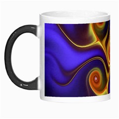 Fractal Neon Blue Bright Fantasy Morph Mugs by Wegoenart