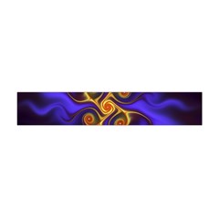 Fractal Neon Blue Bright Fantasy Flano Scarf (mini) by Wegoenart