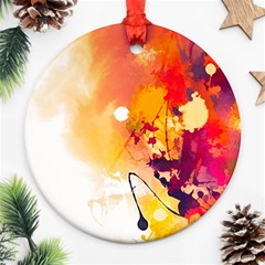 Paint Splash Paint Splatter Design Ornament (round) by Wegoenart