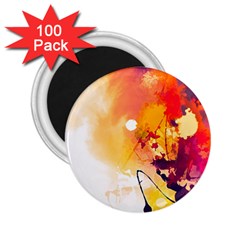 Paint Splash Paint Splatter Design 2 25  Magnets (100 Pack)  by Wegoenart