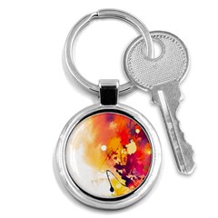 Paint Splash Paint Splatter Design Key Chains (round)  by Wegoenart