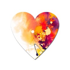 Paint Splash Paint Splatter Design Heart Magnet by Wegoenart