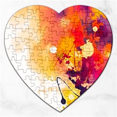 Paint Splash Paint Splatter Design Jigsaw Puzzle (heart) by Wegoenart