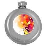 Paint Splash Paint Splatter Design Round Hip Flask (5 oz) Front