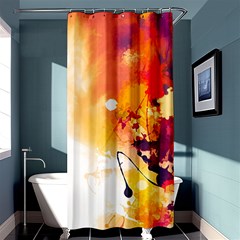 Paint Splash Paint Splatter Design Shower Curtain 36  X 72  (stall)  by Wegoenart