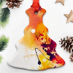 Paint Splash Paint Splatter Design Ornament (christmas Tree)  by Wegoenart