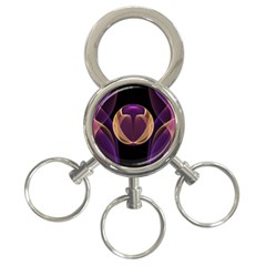 Fractal Glass Ball Bright Sphere 3-ring Key Chains by Wegoenart