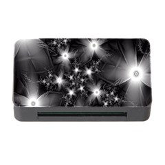 Black And White Floral Fractal Memory Card Reader With Cf