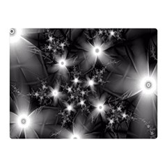 Black And White Floral Fractal Double Sided Flano Blanket (mini)  by Wegoenart