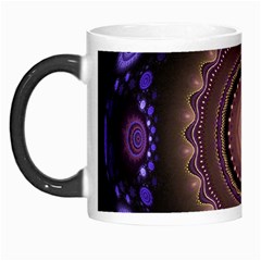 Fractal Neon Blue Energy Fantasy Morph Mugs by Wegoenart