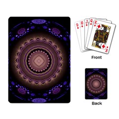 Fractal Neon Blue Energy Fantasy Playing Cards Single Design by Wegoenart