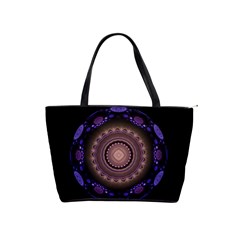 Fractal Neon Blue Energy Fantasy Classic Shoulder Handbag by Wegoenart