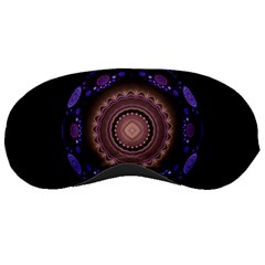 Fractal Neon Blue Energy Fantasy Sleeping Masks